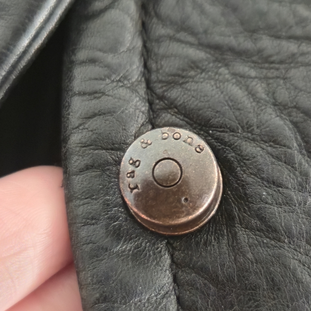 Rag & Bone Black Leather Jacket with Coat Overlay - Picture 13 of 16